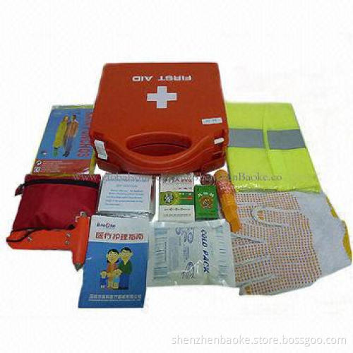 Plastic auto first-aid kit, different colors are available and small occupation space